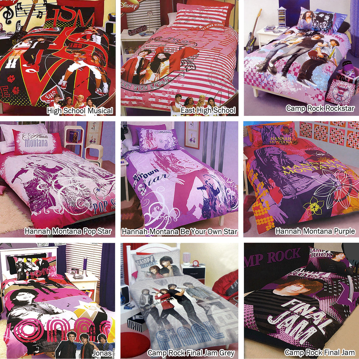 Disney Camp Rock Final Jam Single Bed Quilt Cover Set in Grey