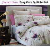 Belmondo French Rose Easy Care Quilt Cover Set Queen - Front View