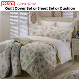 225TC Lara Rose Quilt Cover Set Double - Front View