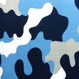 Kids Army Camouflage Blue Single Quilt Cover Set - Front View