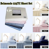 Belmondo 225TC Sheet Set CREAM - King - Front View