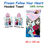 Caprice Frozen Follow Your Heart Cotton Hooded Licensed Towel 60 x 120 cm - Front View