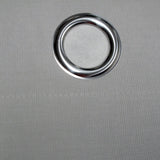 Designers Choice Pair of Linen Cotton Coated Eyelet Curtains Grey 140 x 213cm - Side View