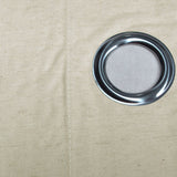 Designers Choice Pair of Linen Cotton Coated Eyelet Curtains Natural 140 x 213cm - Side View