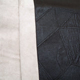 Faux Suede & Leather Decorative Neckroll Pillow Cover - 15 x 35 cm - Front View