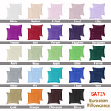 PepperMIll Satin European Pillowcases ( Pair ) ORANGE - Front View