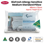 Easyrest BioFresh Allergy Sensitive Medium Standard Pillow 48 x 73 cm - Front View
