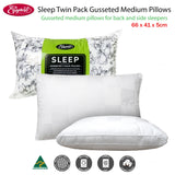 Easyrest Sleep Twin Pack Gusseted Medium Standard Pillows - Front View