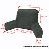 Easyrest Standard Backrest Pillow Charcoal - Front View