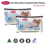 Easyrest Two Microfibre Standard Gusseted Pillows - Front View