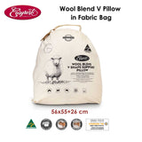 Easyrest Wool Blend V Pillow in Fabric Bag - Front View