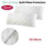 Easyrest Pair of King Quilted Pillow Protectors 52 x 92 cm - Front View