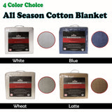 Radisson All Season Cotton Blanket White SINGLE - Front View