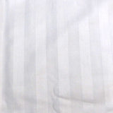 600TC Pair of Wide Self Striped Standard Pillowcases White - Front View