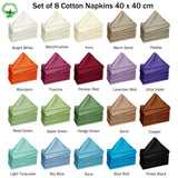 Hoydu Set of 8 Cotton OR Poly Cotton Napkins Aqua