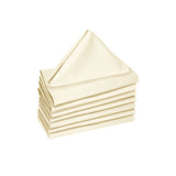 Hoydu Set of 8 Cotton OR Poly Cotton Napkins Ivory