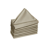 Hoydu Set of 8 Cotton OR Poly Cotton Napkins Pebble