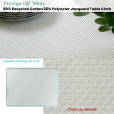 Invitation Prestige Cotton Rich Jacquard Off White Table Cloth 180 x 180 cm - Front View