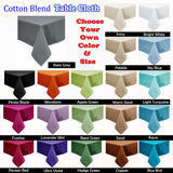 Hoydu Cotton Blend Table Cloth Light Turquoise 230cm Round - Front View