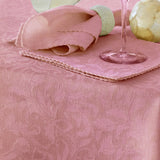 Damask Embossed Tablecloth 160 x 260 cm Blossom Pink