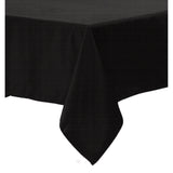 Elegant Black Polyester Cotton Tablecloth - 160 x 270 cm