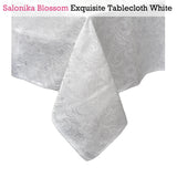 Salonika Blossom Tablecloth White 180 x 270 cm - Front View