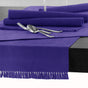 Hoydu Cotton Ribbed Table Runner 45cm x 150cm - ULTRA VIOLET