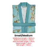 Bedding House Van Gogh Almond Blossom Blue Kimono Bath Robe Small/Medium - Rear View