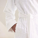 PIP Studio Mosaic de Pip White Cotton Bathrobe XX-Large - Front View