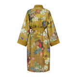 Bedding House Van Gogh Partout des Fleurs Gold Kimono Bath Robe Small/Medium - 45-Degree Angle