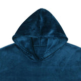 Accessorize Ink Blue Super Soft Hooded Blanket Extra Large - Side View