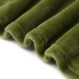 Accessorize Moss Green Super Soft Hooded Blanket Extra Large - Top-Down View