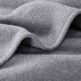 Laconia 400GSM Premium Australian Pure Wool Blanket Grey King - Side View