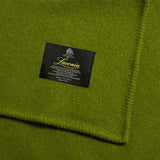 Laconia 400GSM Premium Australian Pure Wool Blanket Moss Green King - Top-Down View