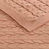 Little Gem Lyla Dusty Pink Cotton Baby Blanket 75 x 100 cm - Front View