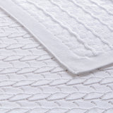 Little Gem Lyla White Cotton Baby Blanket 75 x 100 cm - Front View
