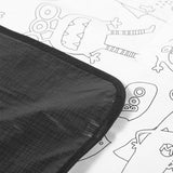Happy Kids Monster Squad Colour Me In Picnic Blanket 125 x 125 cm - 45-Degree Angle