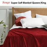 Accessorize Rouge Super Soft Blanket Queen/King - Front View
