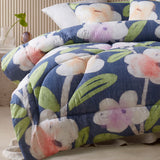 Accessorize Bella Blue Floral 3 Piece Comforter Set Queen - Side View