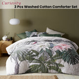 Accessorize Curiosity Washed Cotton Printed 3 Piece Comforter Set Queen - Front View