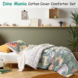 Happy Kids Dino Mania Green 2 Piece Comforter Set Single - Front View