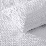 Accessorize Dotty Clip White 3 Piece Jacquard Comforter Set King - Side View