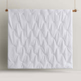 Accessorize Dotty Clip White 3 Piece Jacquard Comforter Set King - 45-Degree Angle