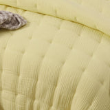 Vintage Design Homewares 3 Piece Hugo Cotton Gauze Quilted Comforter Set Butter Queen - Front View