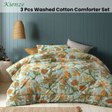 Accessorize Kienze Washed Cotton Printed 3 Piece Comforter Set Queen - Front View
