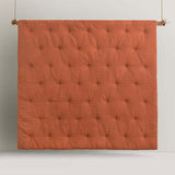 Accessorize Soho Waffle Tobacco 3 Piece Comforter Set King - Top-Down View