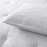 Accessorize Soho Waffle White 3 Piece Comforter Set King - Side View