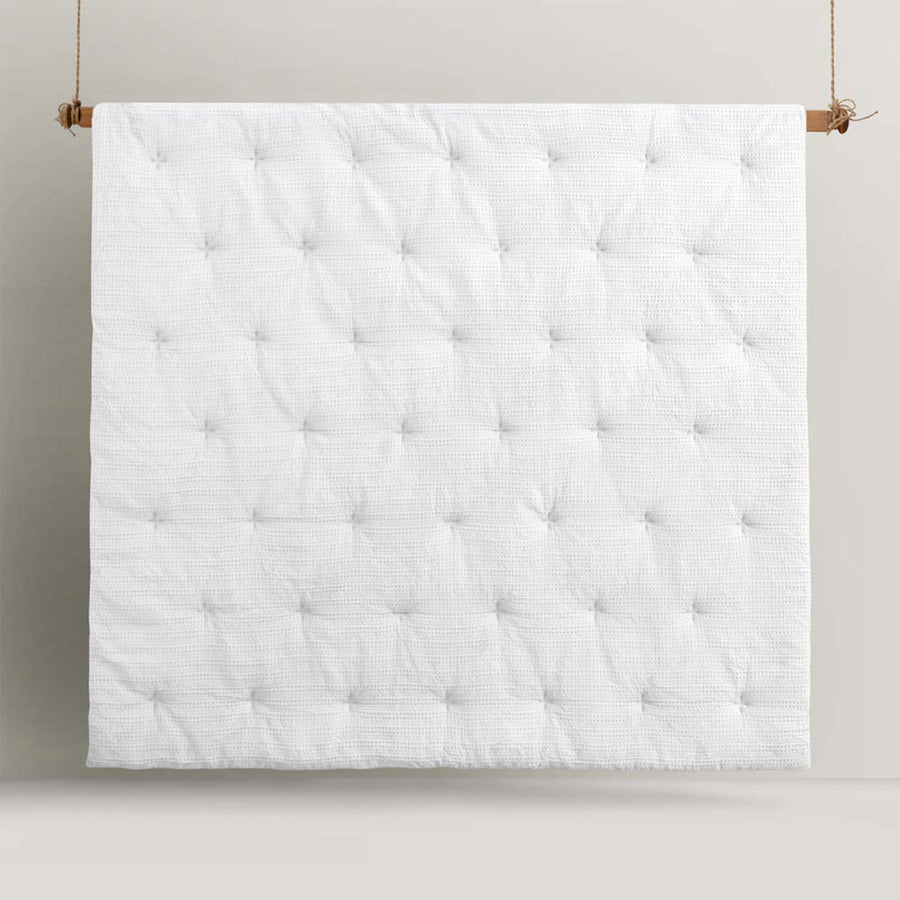 Accessorize Soho Waffle White 3 Piece Comforter Set King, image 4