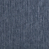 Accessorize Asher Dark Blue Stretch Sofa Cover with Square Arms 3 Seater - Front View