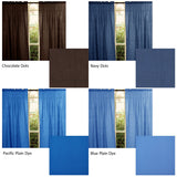 Pair of Polyester Cotton Rod Pocket Unlined Curtains 110 x 213 cm each Chocolate Dots - Front View
